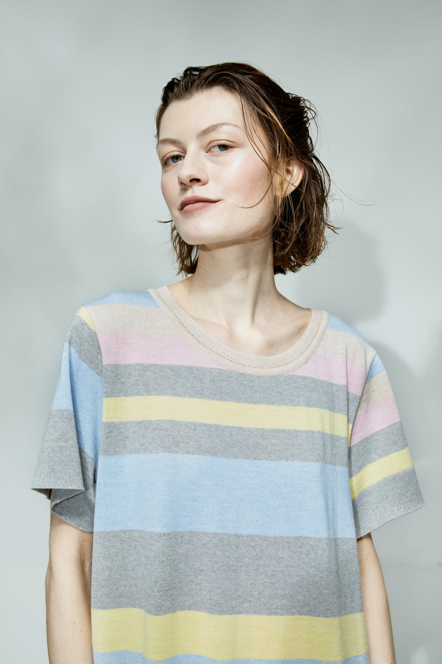 Duhové maxi šaty PASTELOVÉ PRUHY