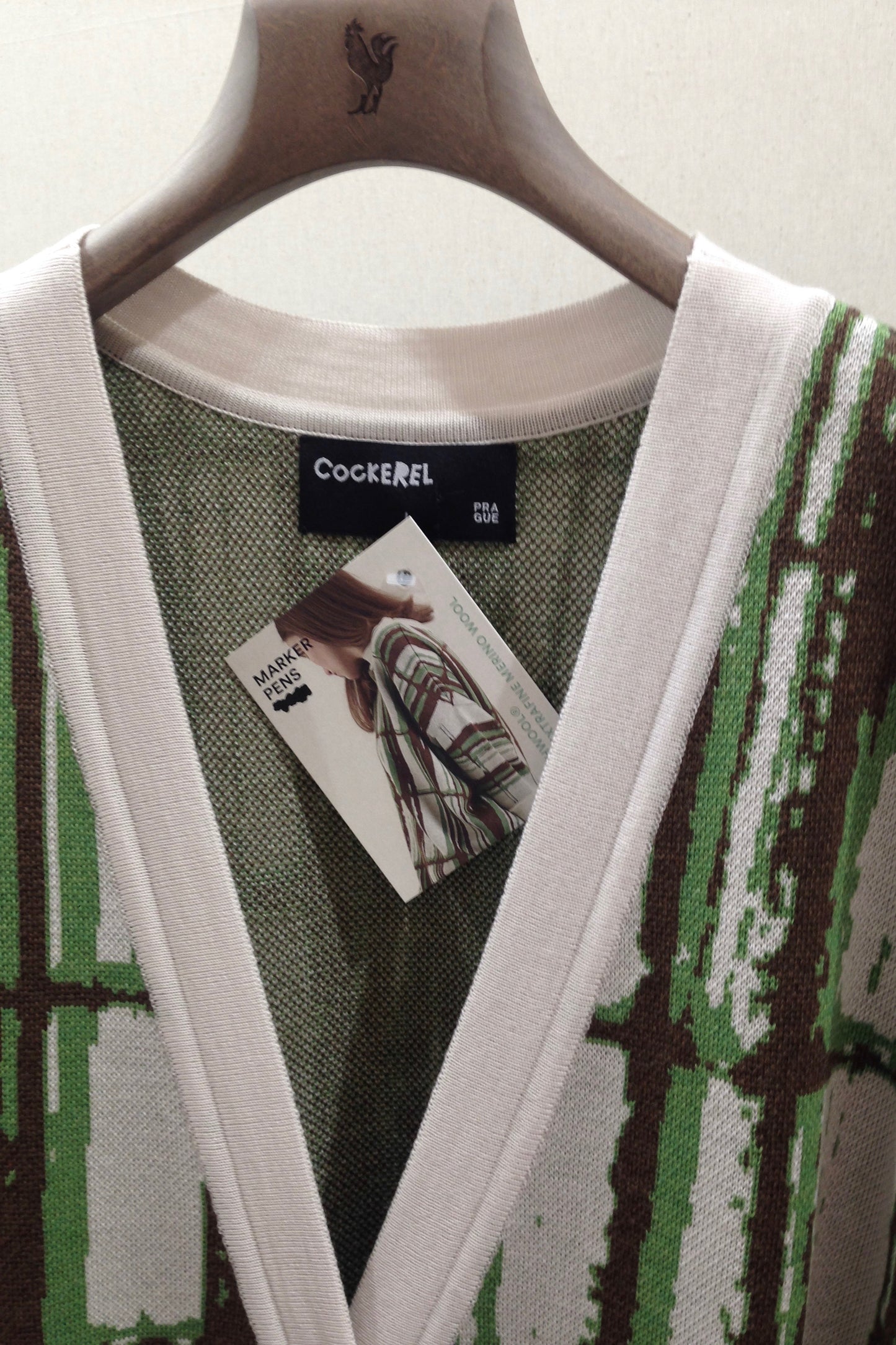 Dlouhý propínací svetr GREEN