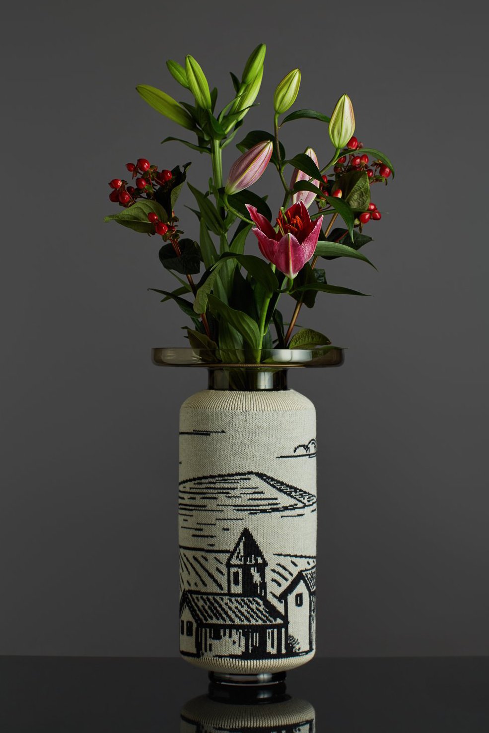 Váza s pleteným potahem CHALUPA