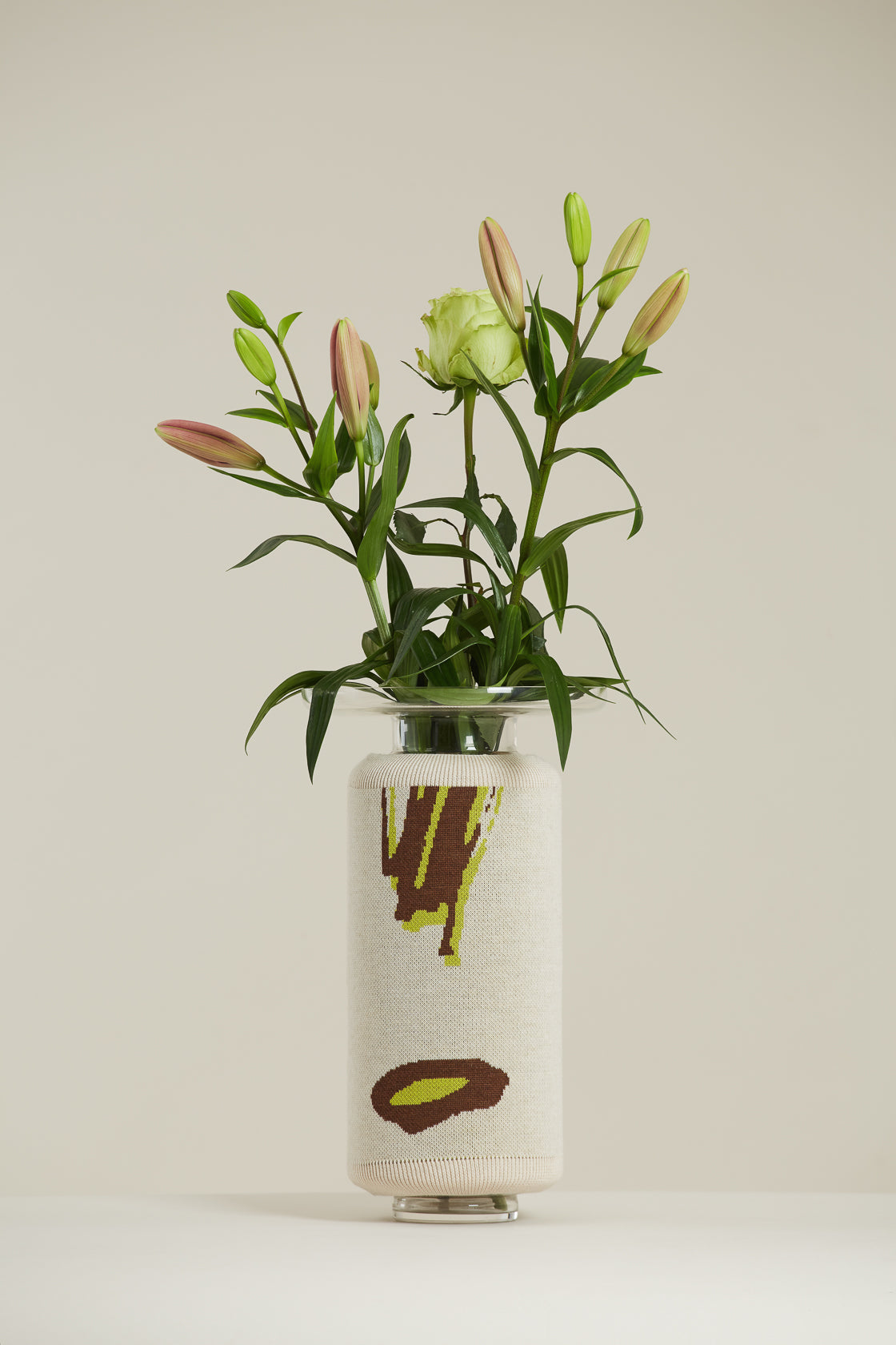 Váza s pleteným potahem PORCELÁN